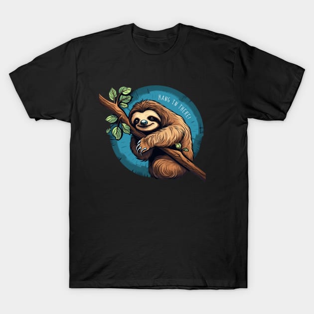 Hang in There Cute Sloth T-Shirt by origato